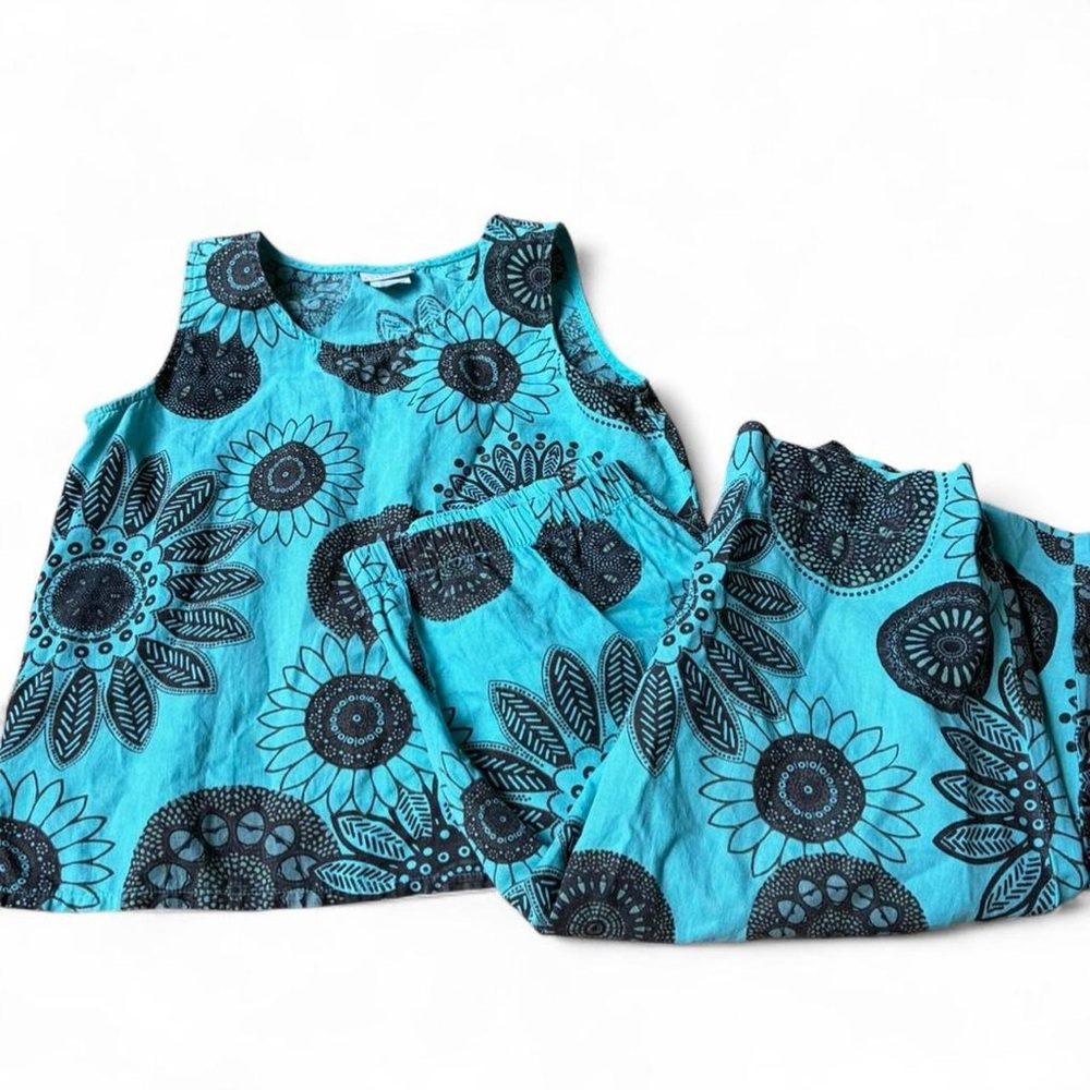 Linen and cotton two piece set size medium